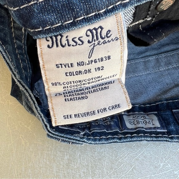 Miss Me Blue Boot Cut Jeans with Embroidered Back - Picture 10 of 11